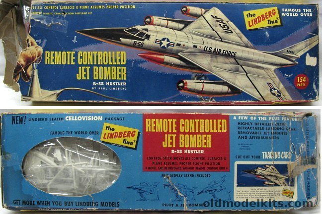 Lindberg 1/64 Remote Control Convair B-58 Hustler, 551-198 plastic model kit
